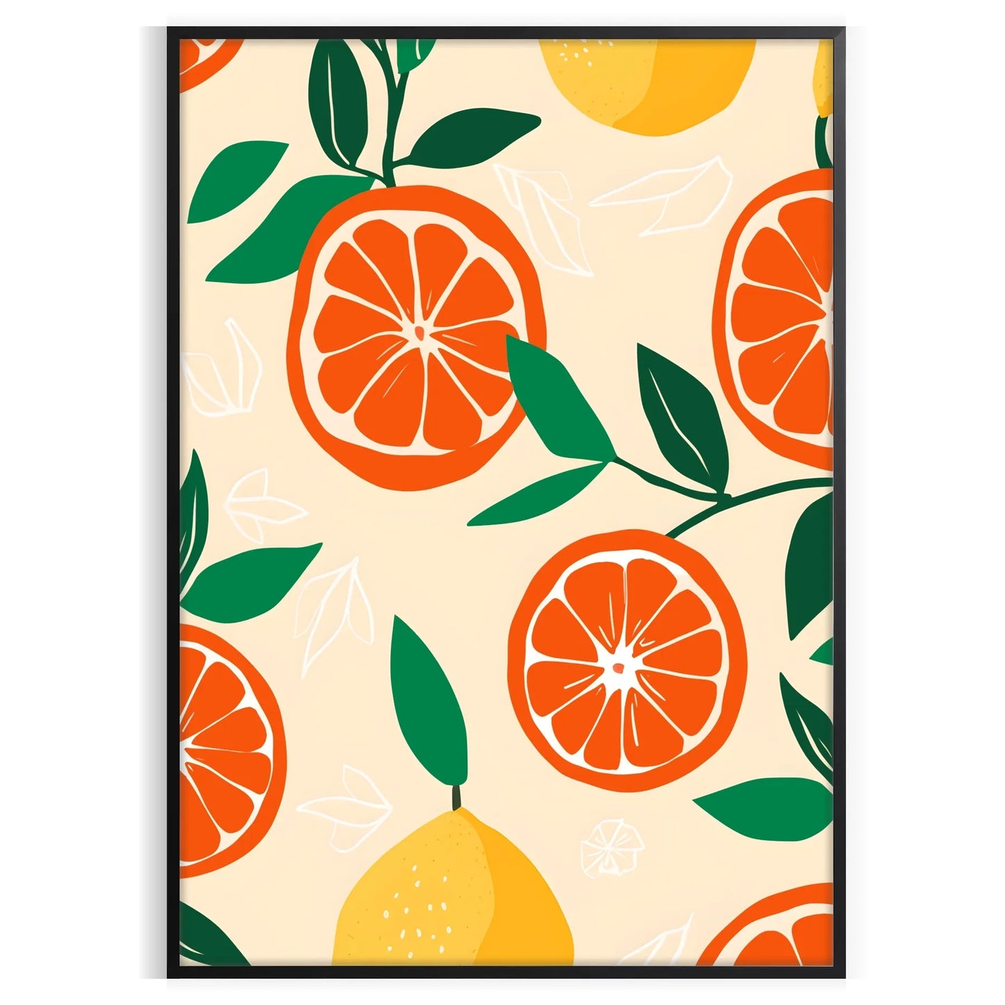 kitchen Citrus Art Poster vibrant green orange hues lively wall perfect zest space great gift food enthusiasts artwork available unframed options