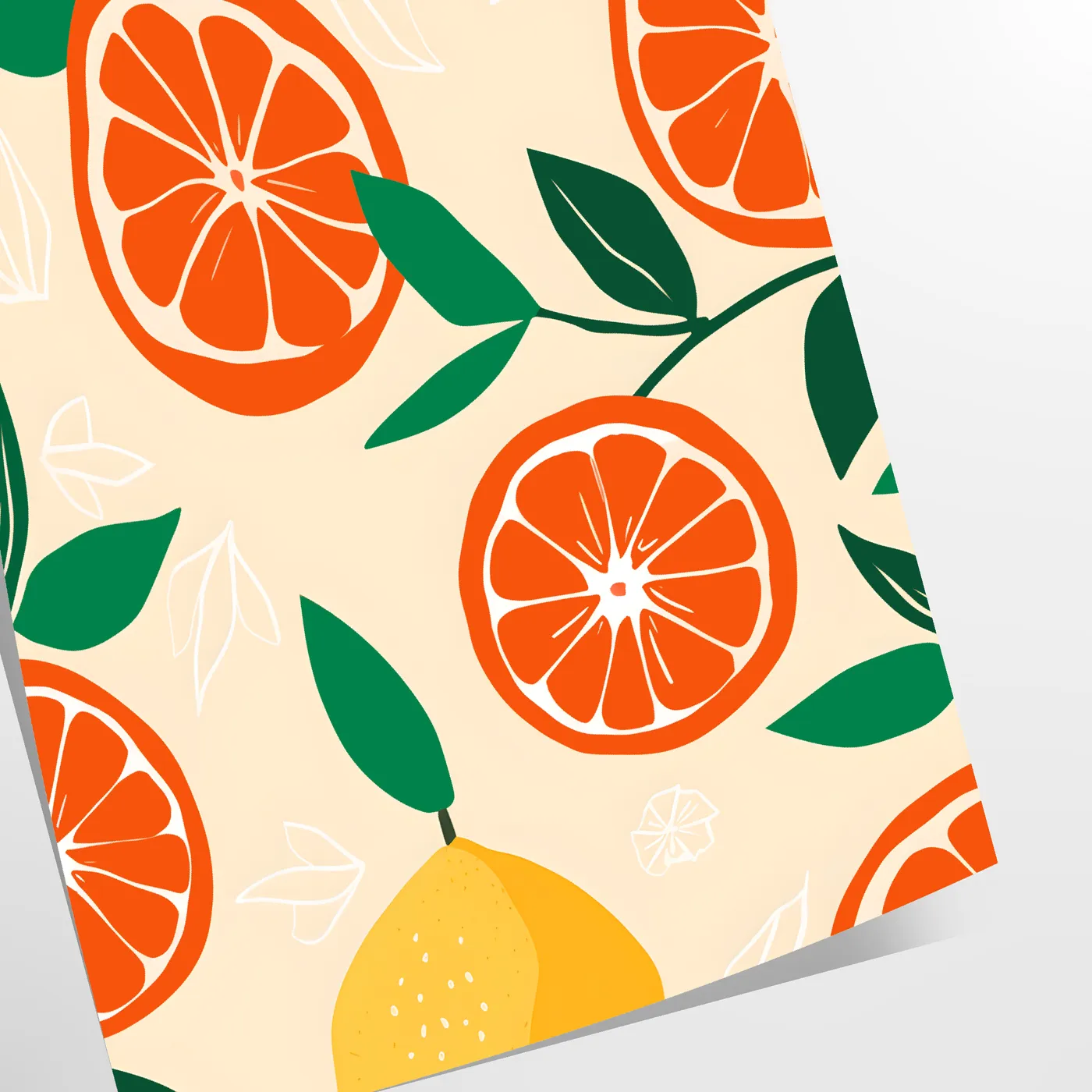 kitchen Citrus Art Poster vibrant green orange hues lively wall perfect zest space great gift food enthusiasts artwork available unframed options