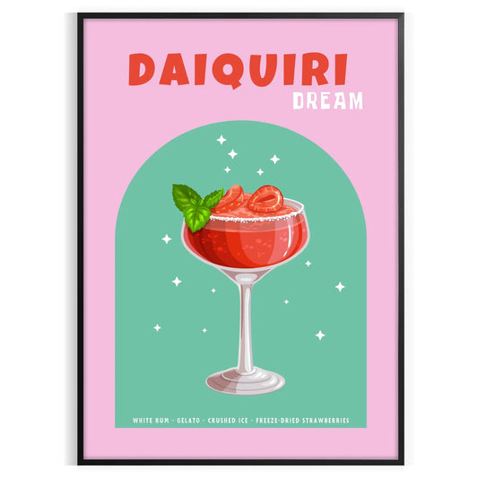 space vibrant zest cocktail daiquiri captivating poster lush green citrus orange wall art print ideal gift lovers enthusiasts frame decor needs