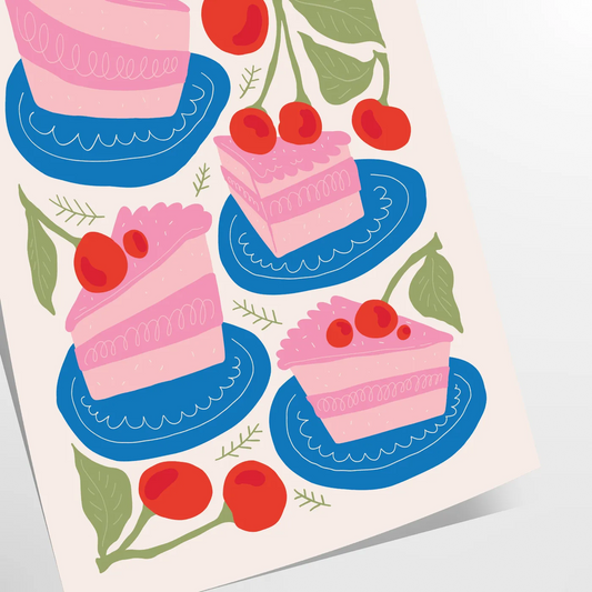 kitchen sweet haven vibrant dessert poster playful orange blue hues print splash charm decor gift unique wall art accent unframed version artwork